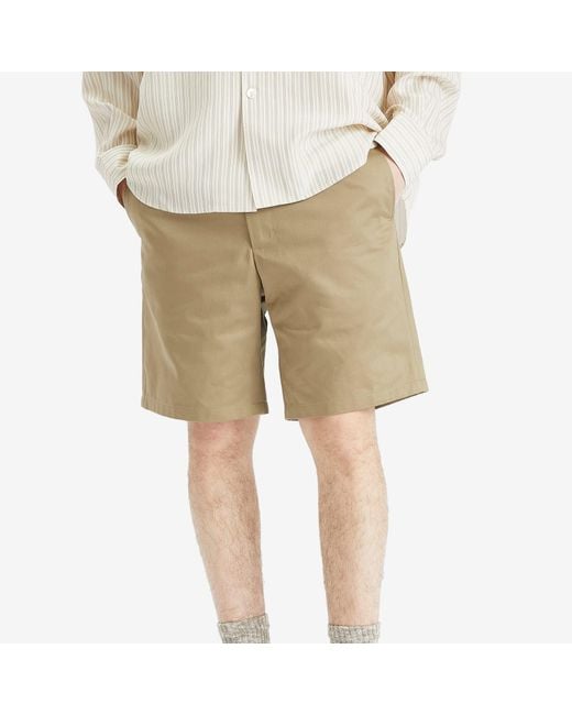 AMI Natural Elasticated Waist Cotton Shorts for men