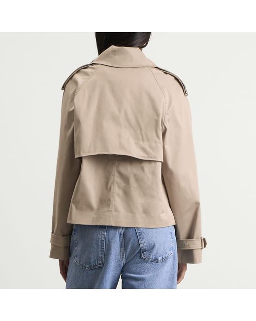 Anine Bing Natural Rickie Cropped Trench Coat