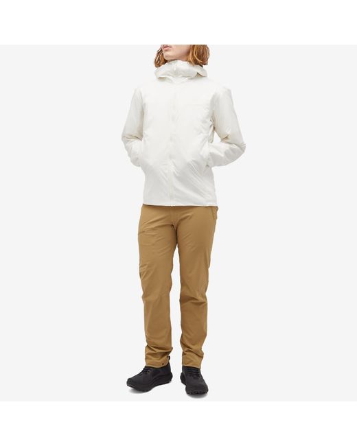 Arc'teryx White Atom Hoodie Jacket for men