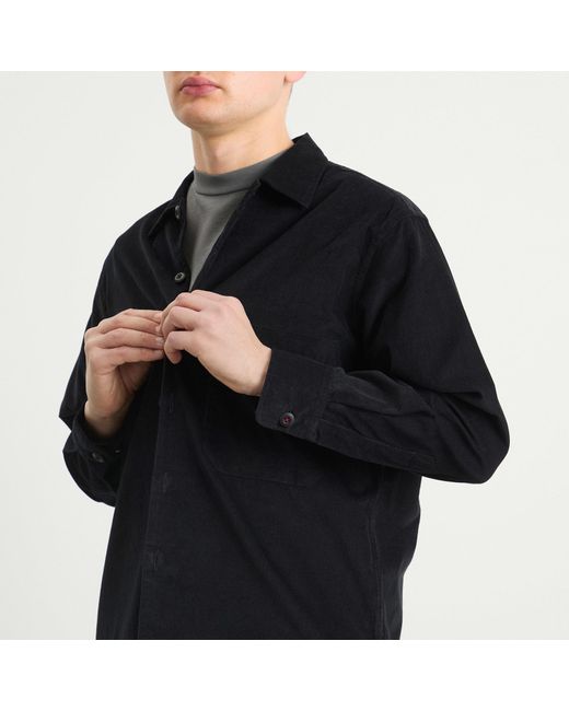 Universal Works Blue Fine Cord Fatigue Overshirt for men