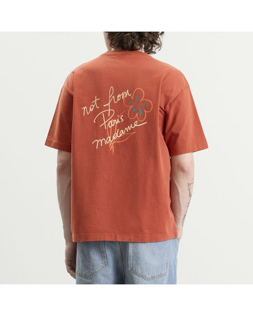 Drole de Monsieur Orange Esquisse Slogan T-Shirt for men
