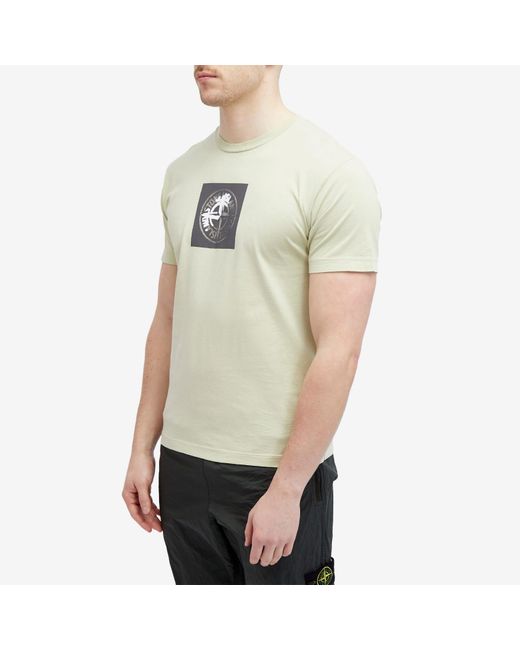 Stone Island Natural Institutional One Badge Print T-Shirt for men