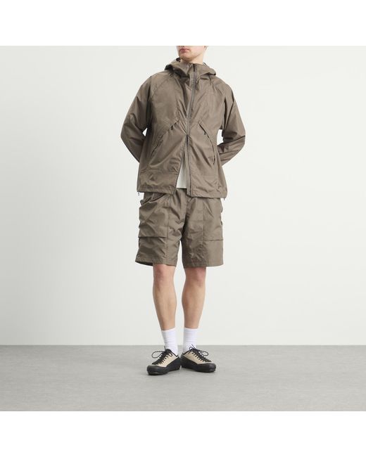 Goldwin Gray Ripstop Shorts for men