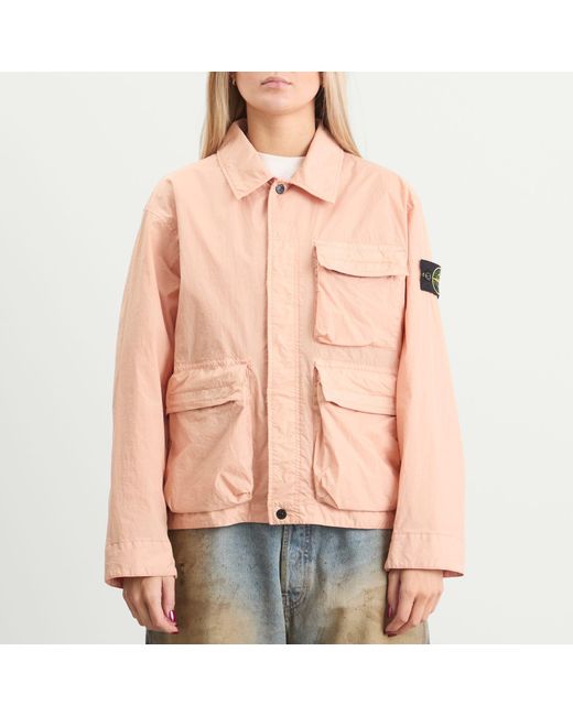 Stone Island Pink Crinkle Reps Jacket