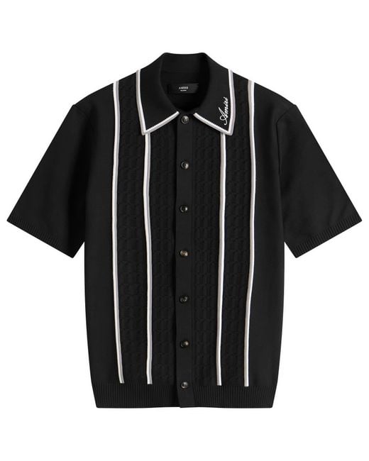 Amiri Black Script Stripe Shirt for men