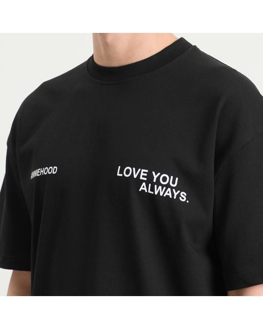 Annie Hood Black Love You Always T-Shirt for men