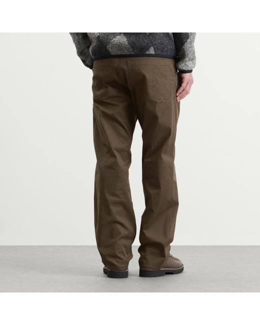 Moncler Brown Gabardine Cotton Trousers for men