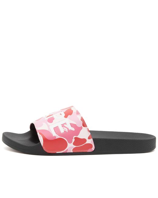 A Bathing Ape Abc Camo Slide in Pink for Men Lyst Canada