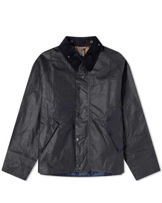 Barbour Transport Wax Jacket in Black for Men | Lyst UK