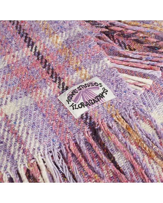 Acne Purple Volano Check Scarf