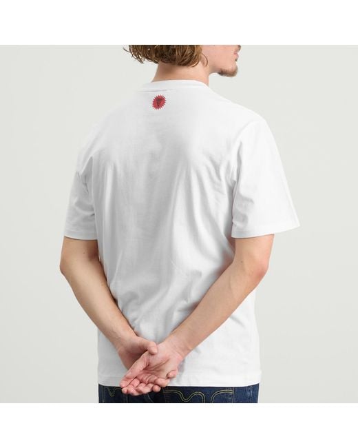 ICECREAM White Checker Running Dog T-Shirt for men