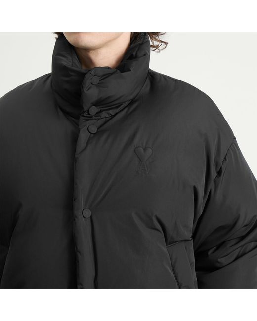 AMI Black Technical Taffetas Adc Down Jacket for men