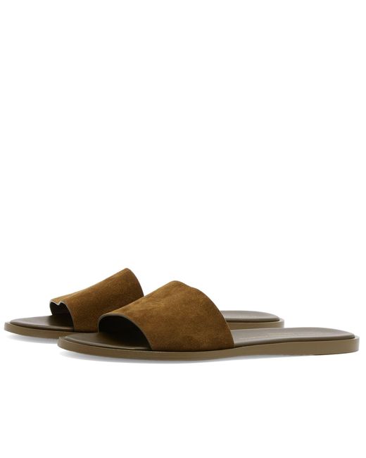 Common Projects Brown By Common Projects Suede Slides