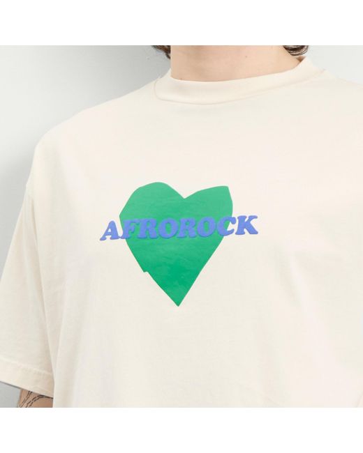 TGB White Afro Rock Love T-Shirt for men