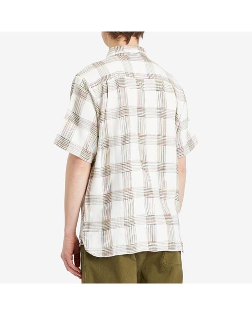 Dubbleware White Dobby Check Pullover Shirt for men