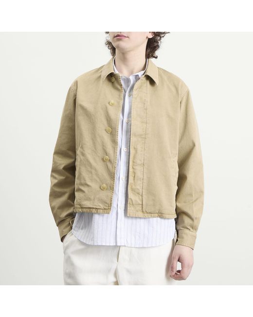 Auralee Natural Garment-Dyed Finx Light Chino Blouson for men