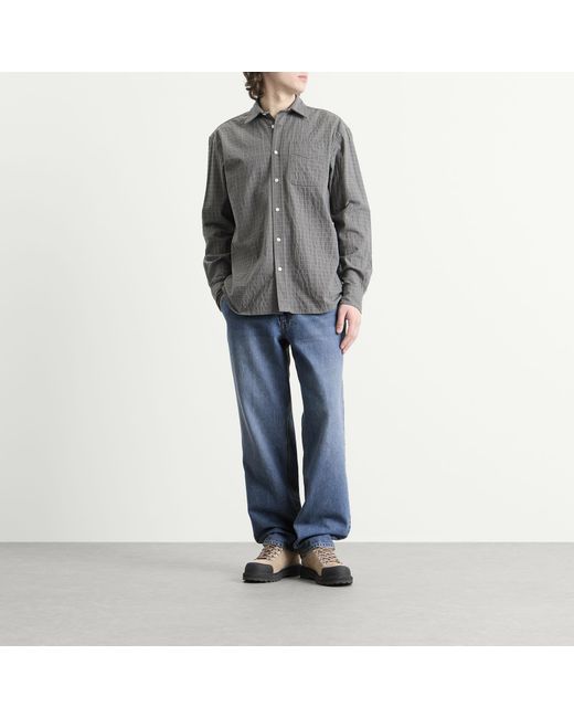 Forét Blue Clay Creased Denim Jeans for men