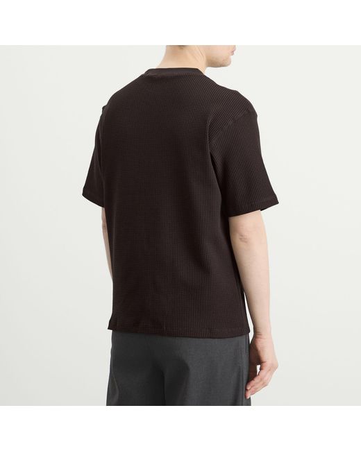 KARMA8A Black Rive Gaufre T-Shirt for men