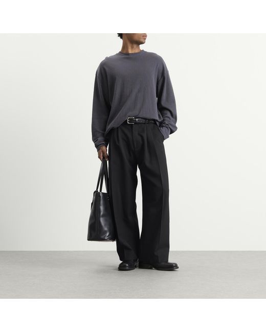 Studio Nicholson Black Line Tech Wool Pleated Trouser for men