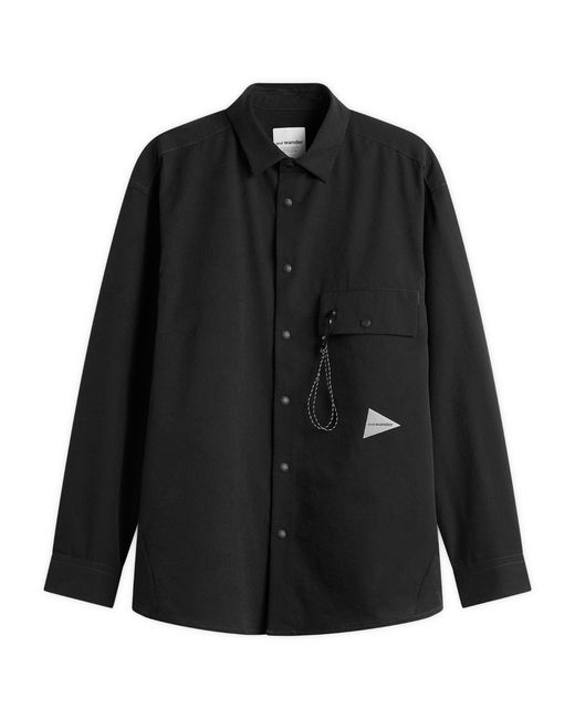 And Wander Black Dry Breathable Shirt for men