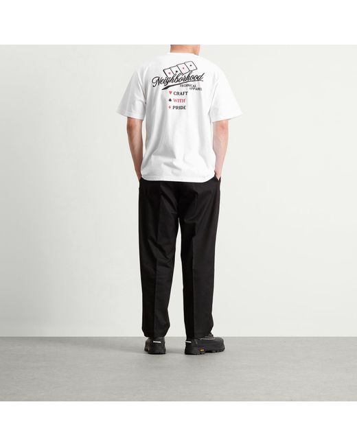 Neighborhood White Ss-8 Cards T-Shirt for men