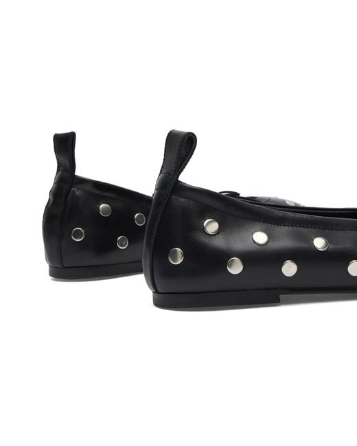 Alohas Black Rosalind All Studs Leather Ballet Flats