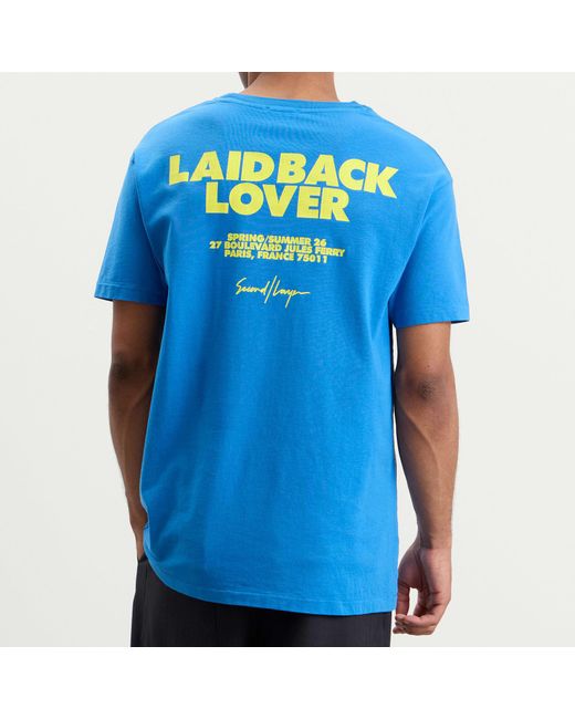 Second/Layer Blue Second Layer Vintage Ciggy Pocket T-Shirt for men