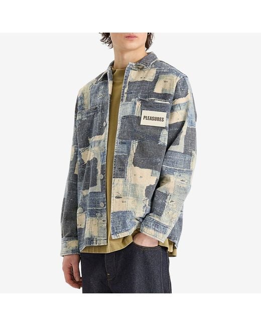 Pleasures Blue Boro Work Jacket for men