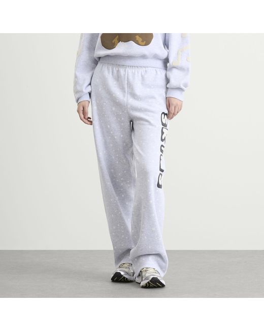 Skims White X Cpfm Cotton Fleece Straight Leg Pant