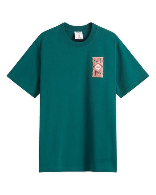 Casablanca Green Gothic Logo T-Shirt for men