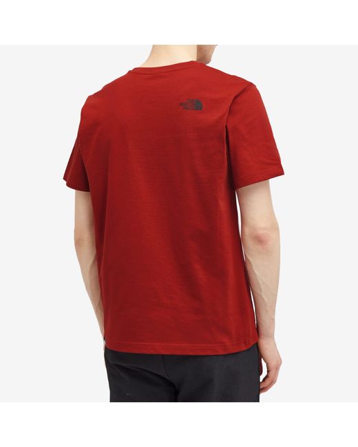 The North Face Red Simple Dome T-Shirt for men