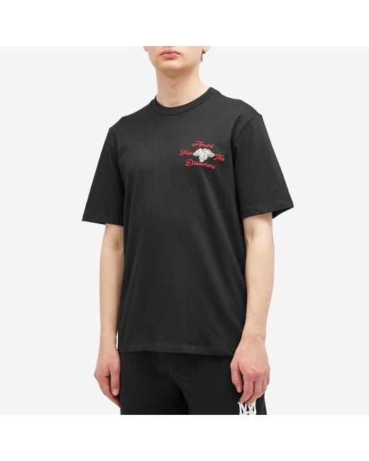 Amiri Black Embroidered Dreamers T-Shirt for men