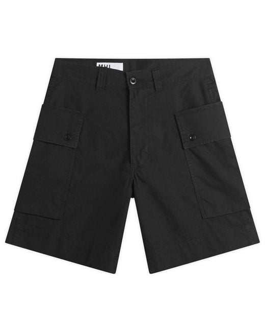 MHL by Margaret Howell Black Cargo Pocket Shorts for men