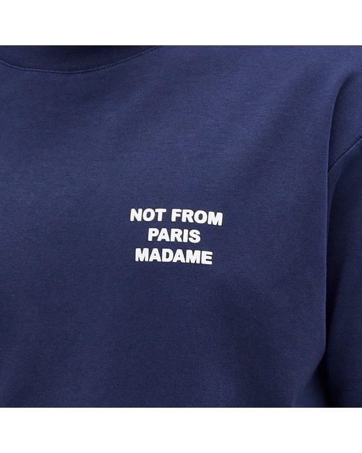 Drole de Monsieur Blue Not From Paris Madame T-Shirt for men