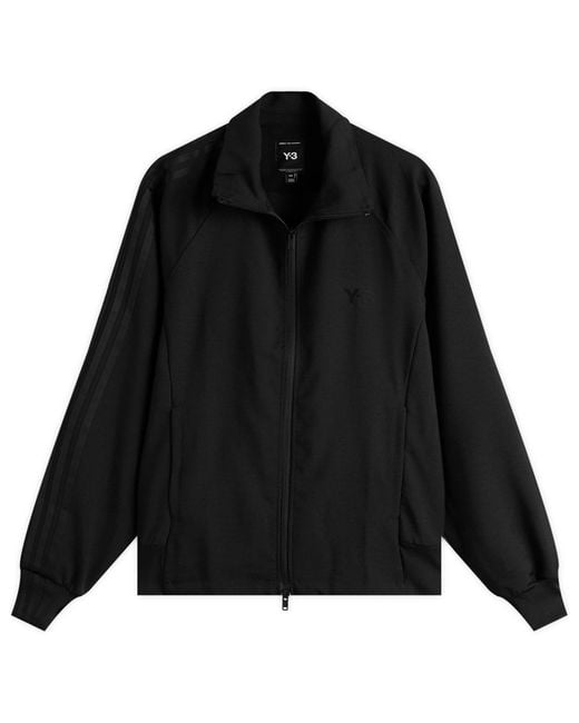 Y-3 Black Three Stripe Track Top for men