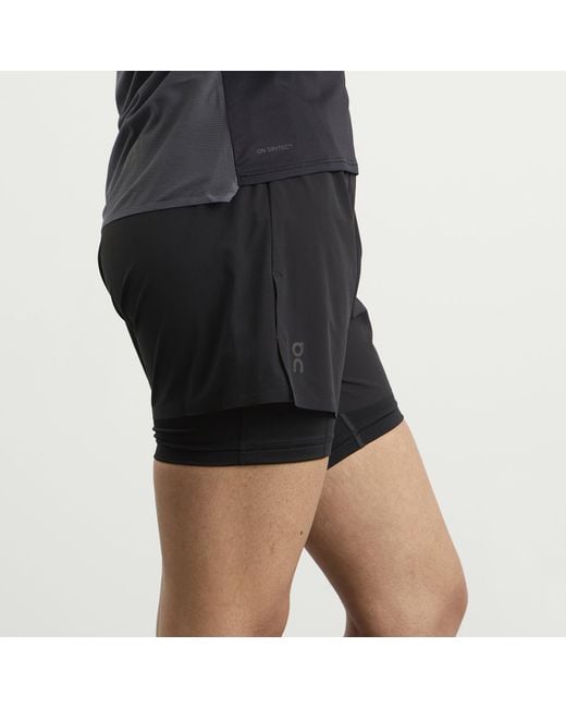 On Shoes Black 3" Performance 2/1 Shorts