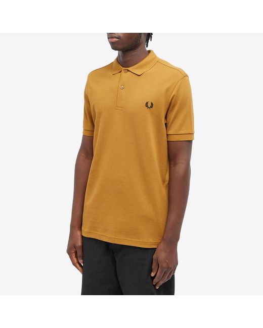 Fred Perry Plain Polo Shirt in Yellow for Men | Lyst UK