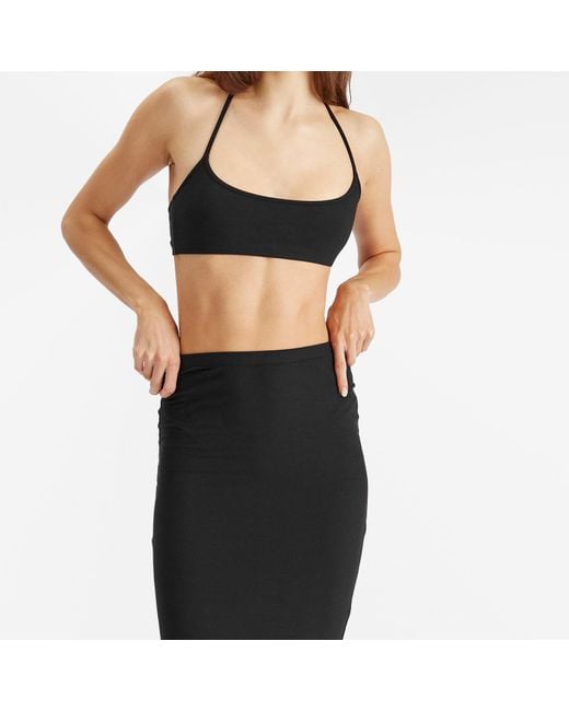 Skims Black Soft Lounge Long Skirt