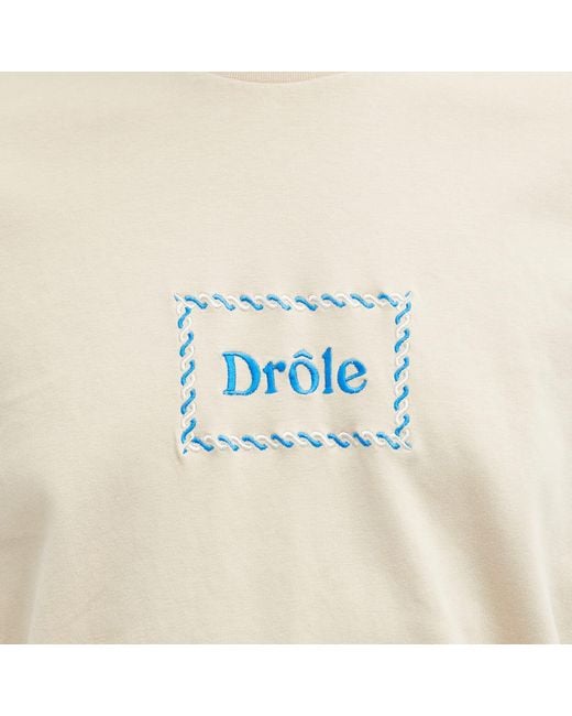 Drole de Monsieur Natural Braided Logo T-Shirt for men