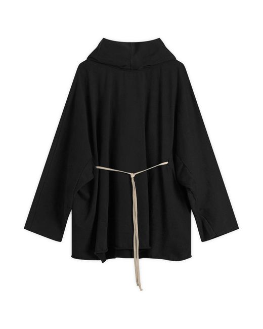 Rick Owens Black Hooded Tunic Top