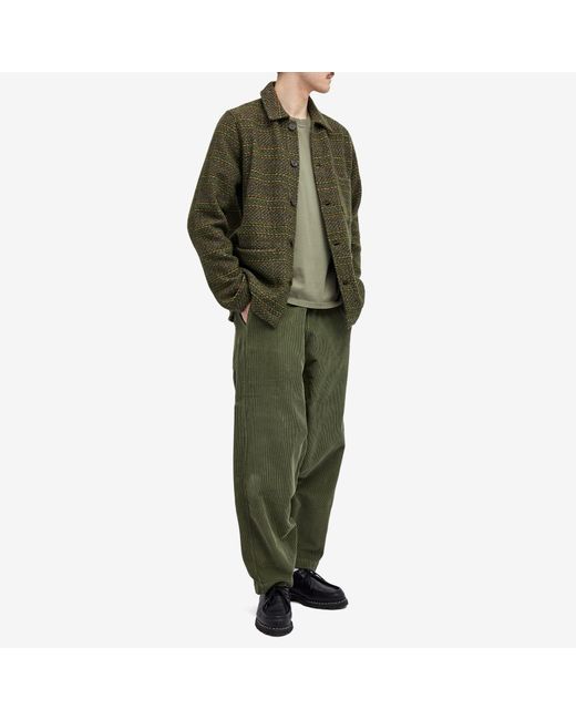 Universal Works Green Rug Stripe Field Jacket for men