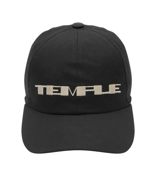 Rick Owens Black Temple Baseball Cap