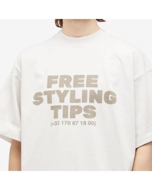 Balenciaga White Free Styling Tips T-Shirt for men