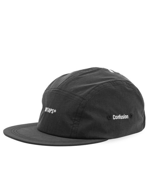 (w)taps Black 11 Nylon 5 Panel Cap for men