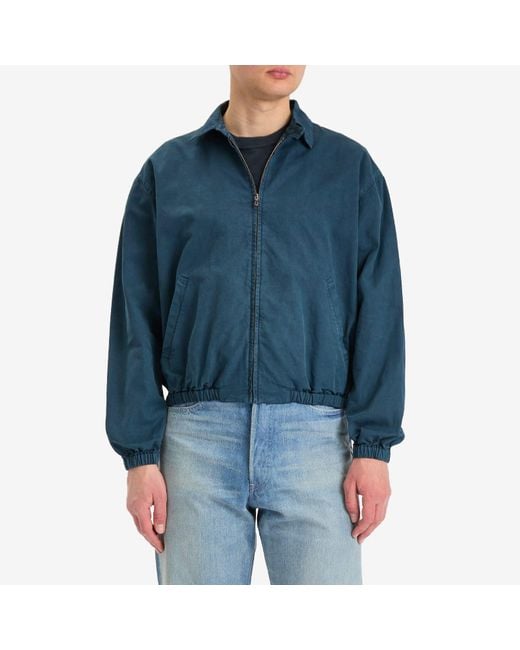 AURALEE Product Dyed Finx Gabardine Swing Top in Blue for Men | Lyst