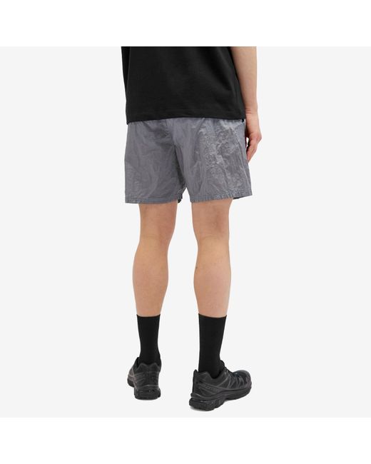 Stone Island Gray Nylon Metal Shorts for men