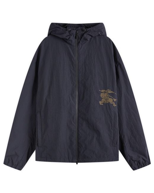 Burberry Blue Flagpole Knit Nylon Windbreaker for men