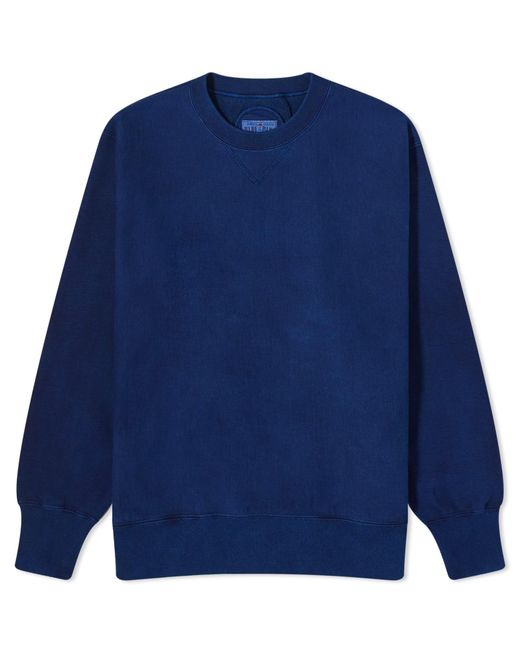 Blue Blue Japan Blue Hand Dyed Crew Sweat for men