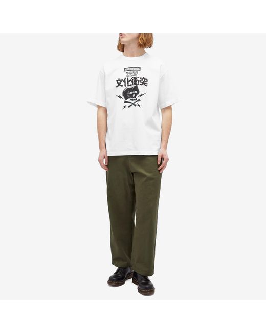 Neighborhood White X Rebel Dread Hardware T-Shirt 3 for men