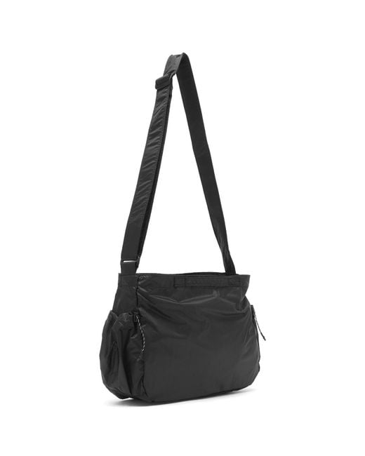 And Wander Black Sil Shoulder Bag for men
